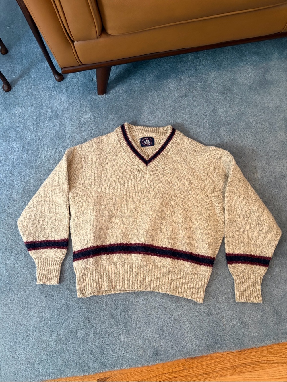 Vintage Saugatuck Trading Co. wool collegiate sweater, size women’s M/men’s S